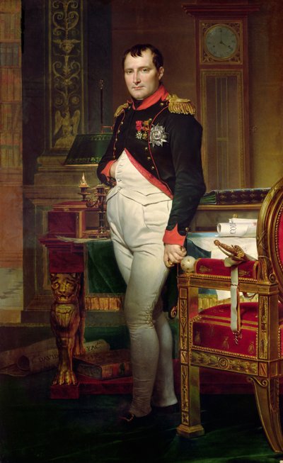 Napoleone Bonaparte nel suo studio alle Tuileries, 1812 da Jacques Louis David